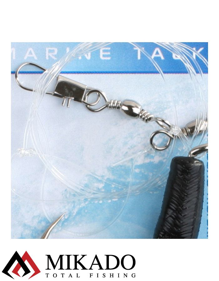 Морская оснастка Mikado PILK TWIST RIG 14см, крючок № 8/0 (BLACK/RED)
