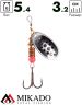 Блесна вращающаяся Mikado BLASTER №3, 5.4 г, серебро 11, длина лепестка 32 мм.