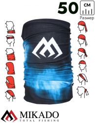 Бафф Mikado дышащий (чёрно/голубой) UM-UK006