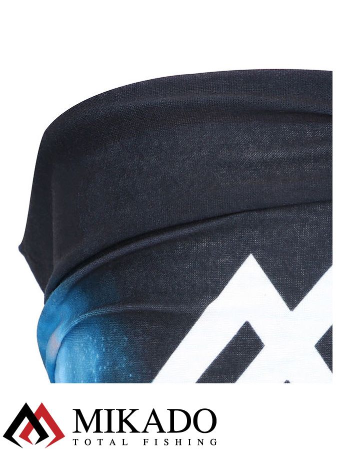 Бафф Mikado дышащий (чёрно/голубой) UM-UK006