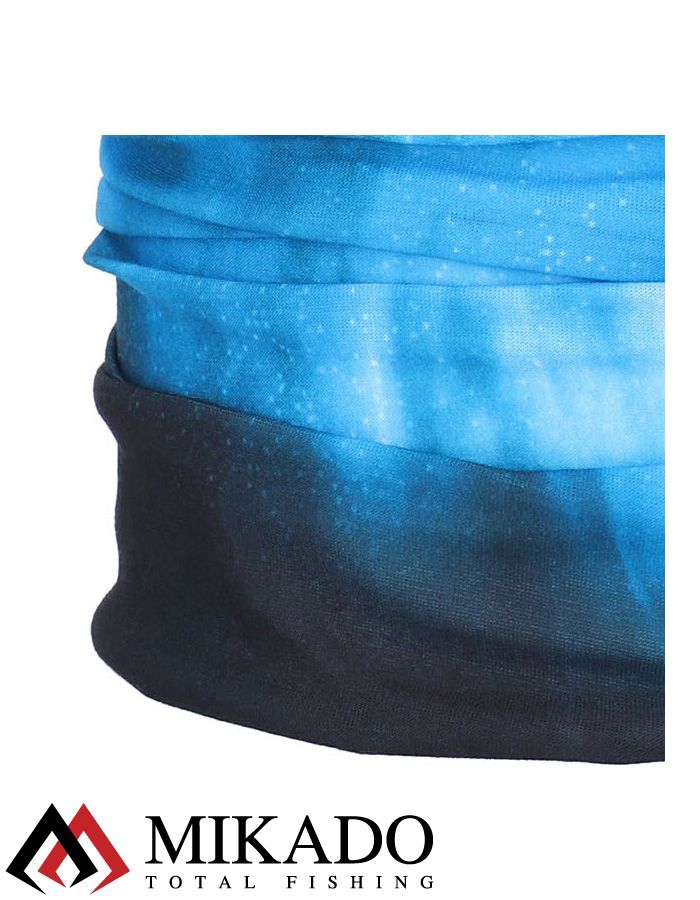 Бафф Mikado дышащий (чёрно/голубой) UM-UK006