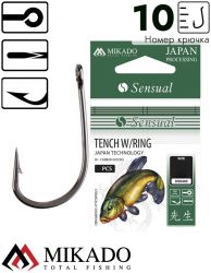 Крючки Mikado SENSUAL - TENCH W/RING № 10 BN (с ушком)( 10 шт.)