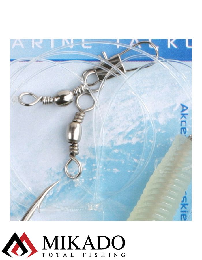 Морская оснастка Mikado PILK TWIST RIG 14см, крючок № 8/0 (PHOSPHO)