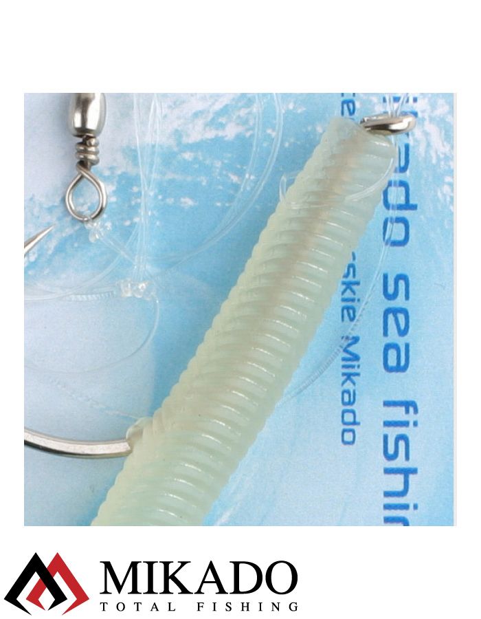 Морская оснастка Mikado PILK TWIST RIG 14см, крючок № 8/0 (PHOSPHO)