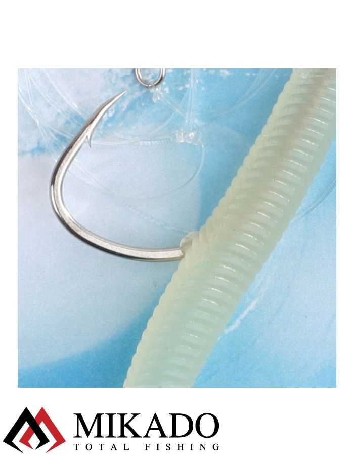 Морская оснастка Mikado PILK TWIST RIG 14см, крючок № 8/0 (PHOSPHO)