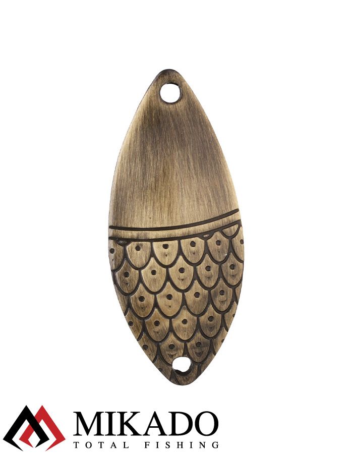 Блесна колеблющаяся Mikado ROACH №3, 14 г., 6 см., состаренная латунь