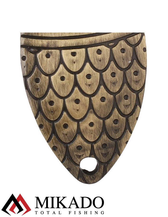 Блесна колеблющаяся Mikado ROACH №3, 14 г., 6 см., состаренная латунь