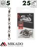 Вертлюг роликовый Mikado JAWS четвертной, 6см., 25кг. (5шт.)