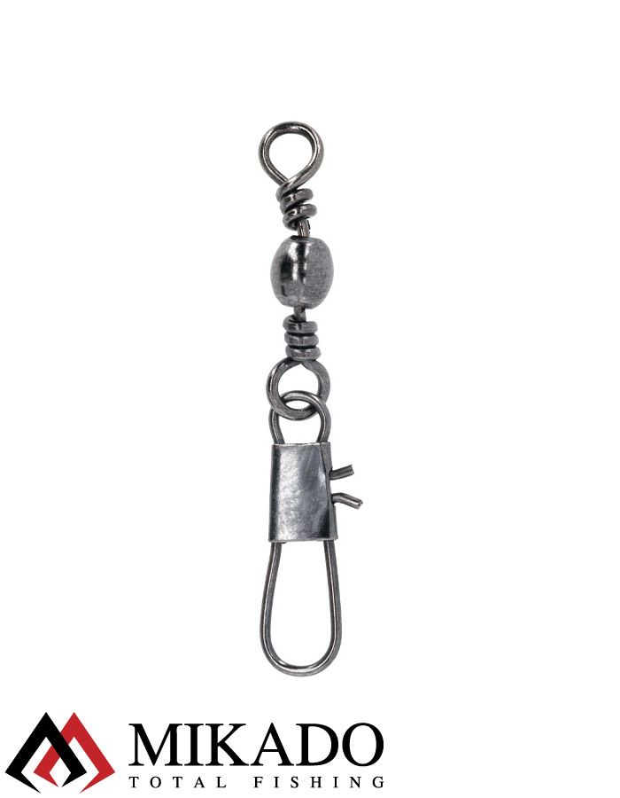 Застежка с вертлюжком Mikado Interlock № 10.  тест 14 кг. (12 шт.)