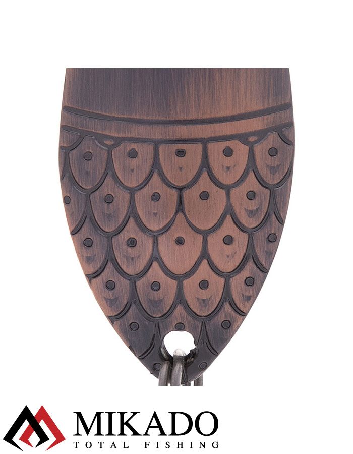 Блесна колеблющаяся Mikado ROACH №3, 14 г., 6 см., состаренная медь