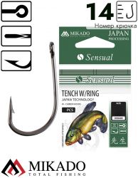 Крючки Mikado SENSUAL - TENCH W/RING № 14 BN (с ушком)( 10 шт.)