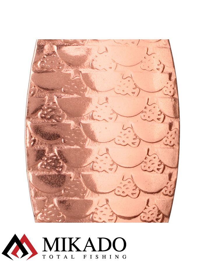 Блесна вращающаяся Mikado STREAM №1, 3.3 г., медь 00 чешуя, длина лепестка 32 мм.