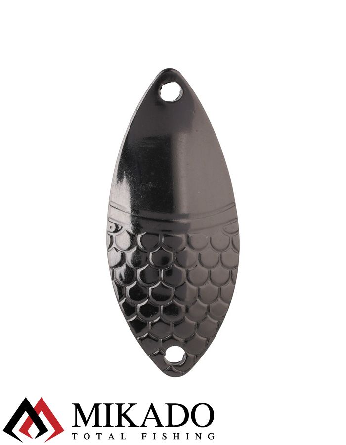 Блесна колеблющаяся Mikado ALGA №1, 12 г., 5.2 см., чернёная