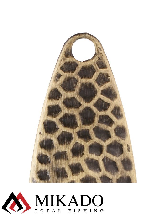 Блесна колеблющаяся Mikado HAMMER №2, 13 г., 5.5 см., состаренная латунь