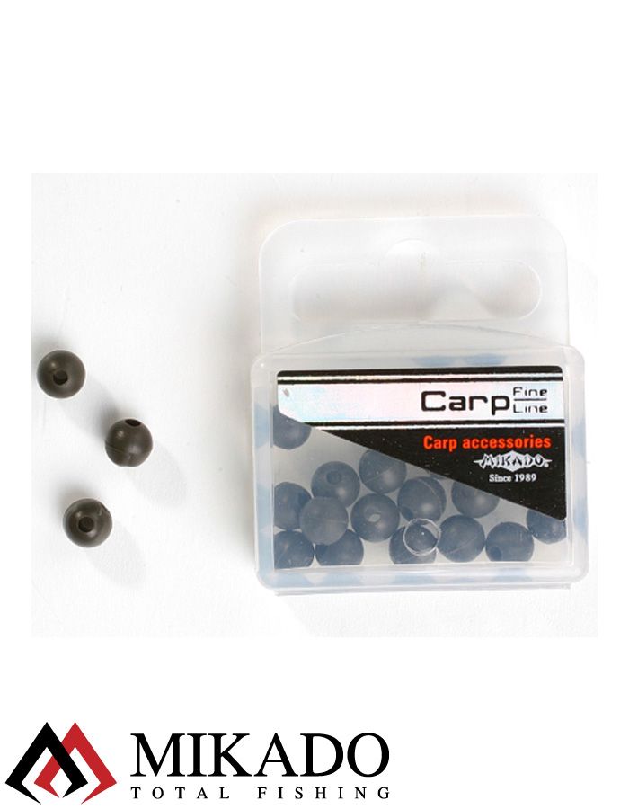 Силиконовые шарики Mikado 6 мм. (тёмно-зелёный)  ( 25 шт.)