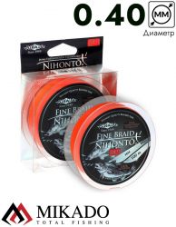 Плетеный шнур Mikado NIHONTO FINE BRAID 0,40 orange (100 м) - 34,90 кг.