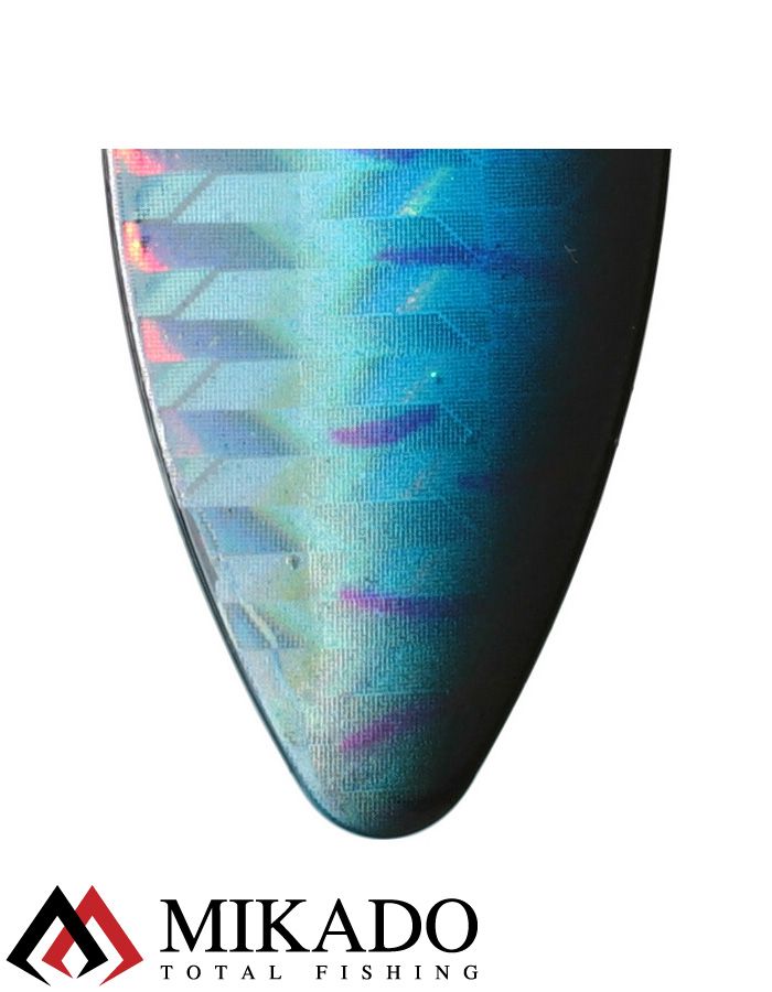 Блесна вращающаяся Mikado STREAM №4, 14 г., серебро 70 HOLO, длина лепестка 60 мм.