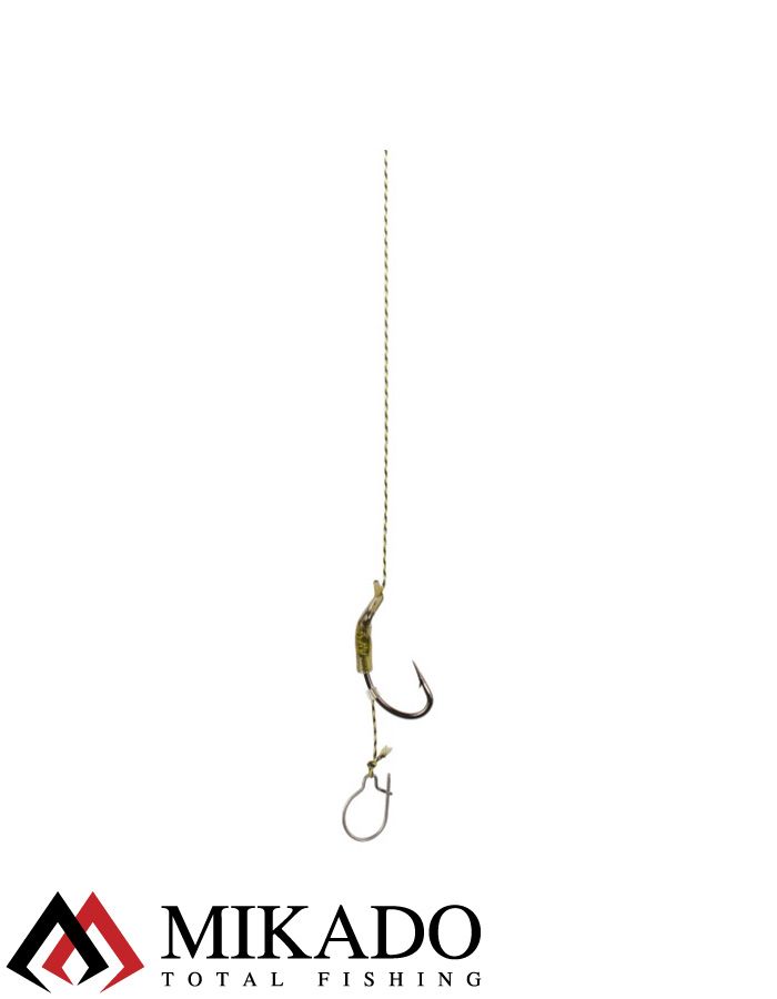 Крючки с поводками Mikado MAGGOT RIG - 23 см, кр.№4, 25 lbs (уп.-2шт.)
