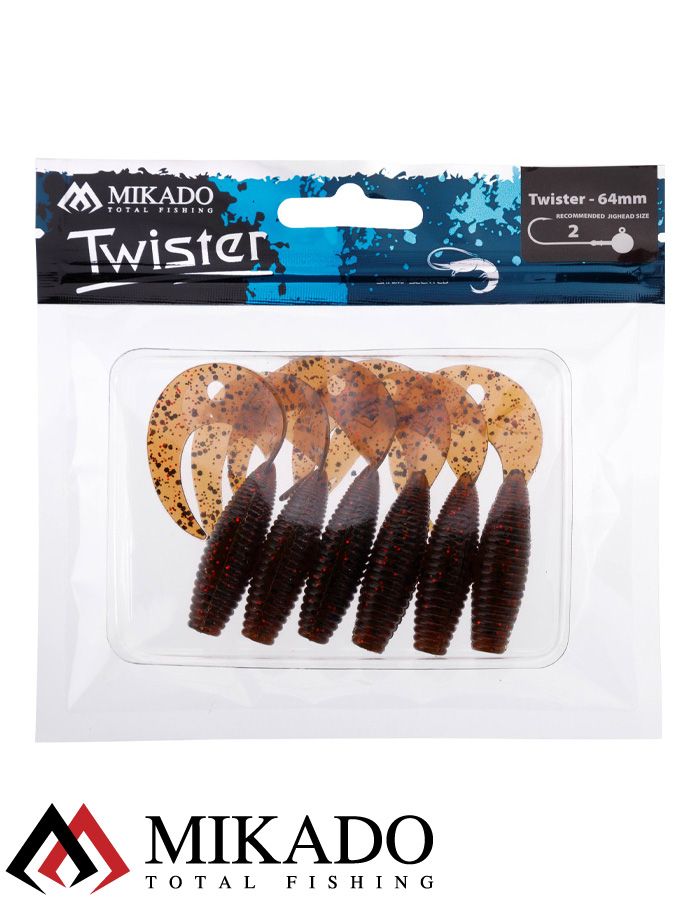 Твистер Mikado TWISTER 64 мм., 2.7 г., BROWN PUMPKIN (6 шт.)