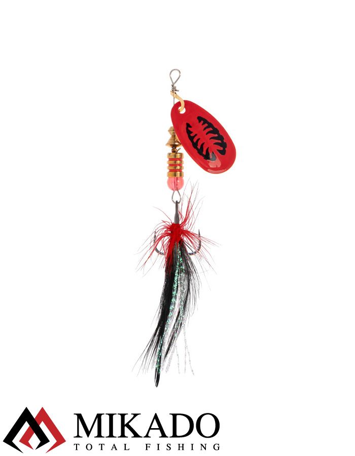 Блесна вращающаяся с кисточкой Mikado BLASTER № 4, 8 г., серебро/27