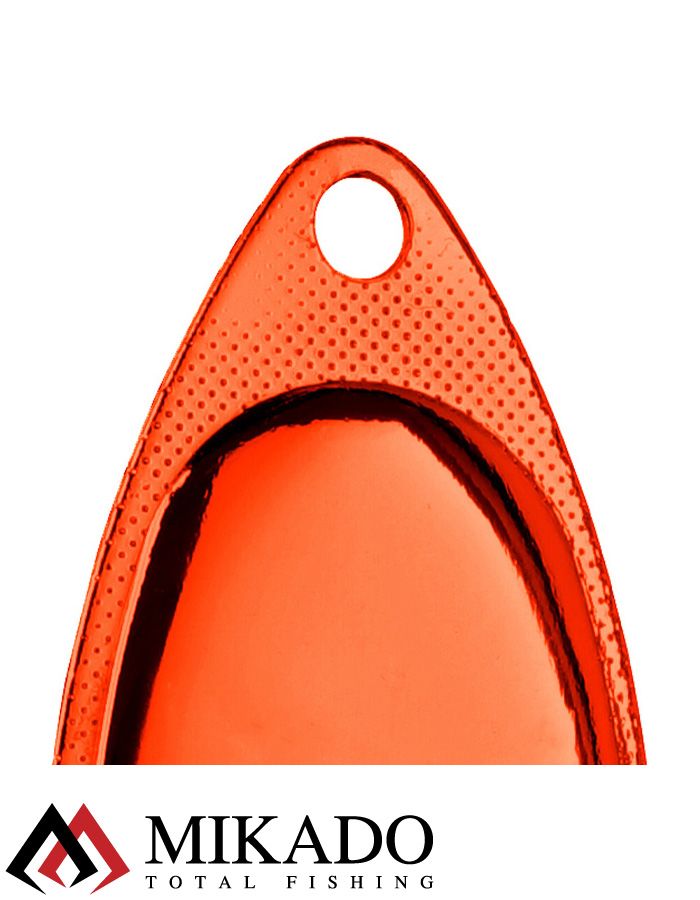 Блесна вращающаяся Mikado FOCUS №2, 4 г., серебро оранжевый (fluorescent), длина лепестка 28 мм.