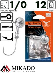 Джиг - головка Mikado ABERDEEN BN 12 г., крючок № 1/0  ( 3 шт.)