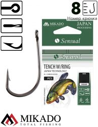 Крючки Mikado SENSUAL - TENCH W/RING № 8 BN (с ушком)( 10 шт.)