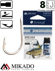 Крючки Mikado SENSUAL - BREAM № 8 NI (с лопаткой) ( 10 шт.)