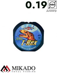 Леска мононить Mikado T-REX 0,19 (30 м) - 4.85 кг.