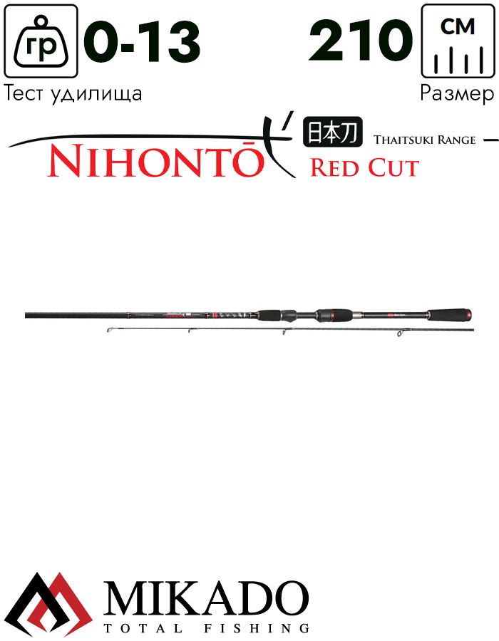 Спиннинг Mikado NIHONTO RED CUT DIAMOND 210 (до 13 г.)