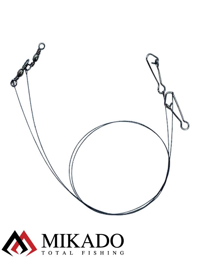 Поводок вольфрамовый Mikado 25 см/5 кг, (уп-2шт.) ZG01-01-25-5