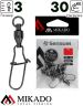Застежка Fastlock с шарикоподш. вертлюжком Mikado BN № 3.  тест 30 кг. (5 шт.)