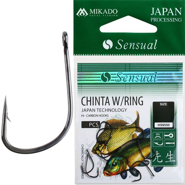 Крючки Mikado SENSUAL - CHINTA W/RING № 6 BN (с ушком)( 10 шт.)