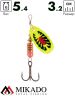 Блесна вращающаяся Mikado BLASTER №3, 5.4 г, серебро 28, длина лепестка 32 мм.