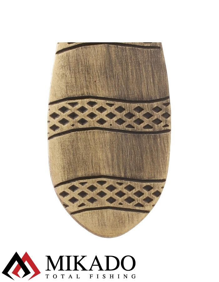 Блесна вращающаяся Mikado DRONE №4, 23.5 г., состаренное золото, длина лепестка 54 мм.