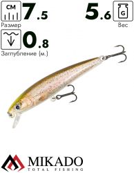 Воблер Mikado NEEDLE 7.5 см. / Y58 - плавающий