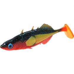 Виброхвост Mikado REAL FISH колюшка 8см., черно-красный (5шт.)