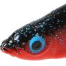 Виброхвост Mikado REAL FISH колюшка 8см., черно-красный (5шт.)