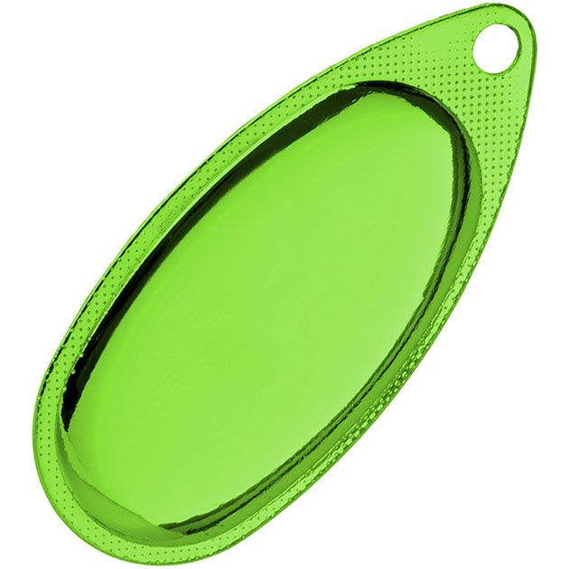 Блесна вращающаяся Mikado FOCUS №3, 6 г., серебро зеленый (fluorescent), длина лепестка 32 мм.