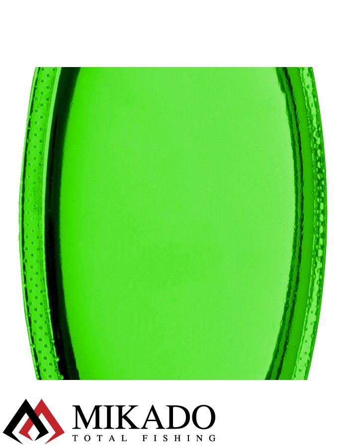 Блесна вращающаяся Mikado FOCUS №3, 6 г., серебро зеленый (fluorescent), длина лепестка 32 мм.