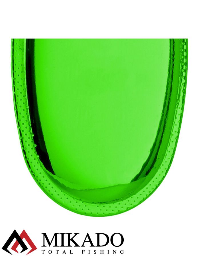 Блесна вращающаяся Mikado FOCUS №3, 6 г., серебро зеленый (fluorescent), длина лепестка 32 мм.