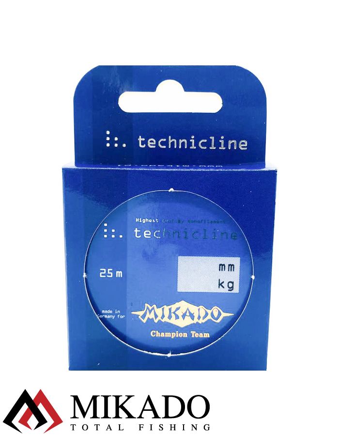 Леска мононить Mikado TECHNICLINE 0,08 (25 м) - 0.95 кг.
