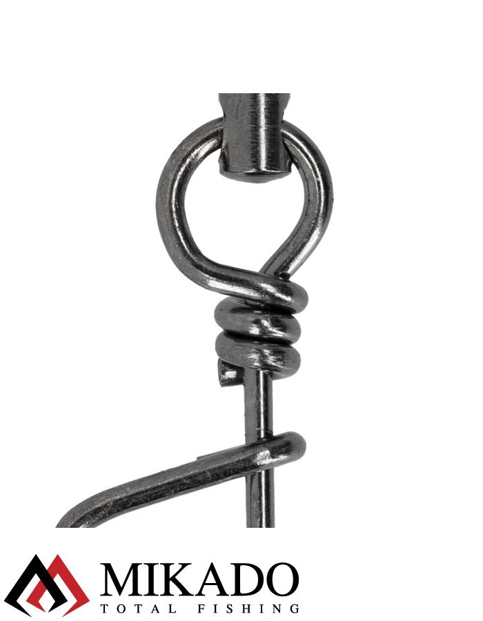 Застежка Coastlock с шарикоподш. вертлюжком Mikado BN № 3.  тест 35 кг. (5 шт.)