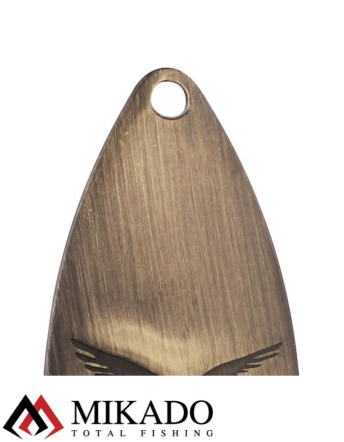 Блесна вращающаяся Mikado STREAM №4, 14 г., состаренное золото, длина лепестка 60 мм.