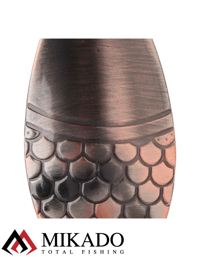 Блесна колеблющаяся Mikado ALGA №2, 20 г., 6.1см., состаренная медь