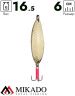 Блесна колеблющаяся Mikado STAR №1, 16.5 г., 6 см., золото