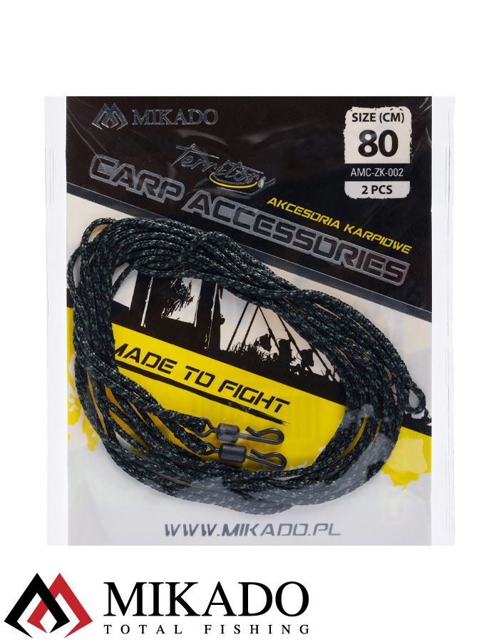 Поводок-Лидкор Mikado Territory с быстро-сменным вертлюжком, 80см (уп.-2шт.)