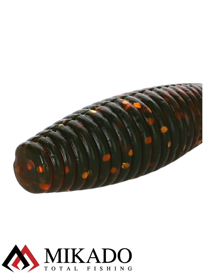 Твистер Mikado TWISTER 64 мм., 2.7 г., MOTOROIL GOLD (6 шт.)