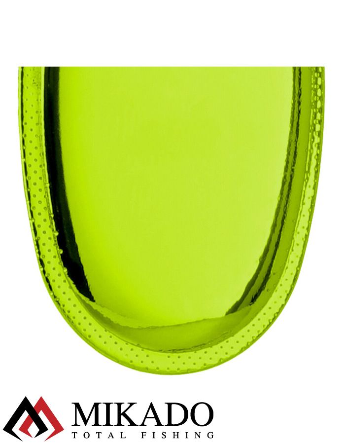 Блесна вращающаяся Mikado FOCUS №2, 4 г., серебро салатовый (fluorescent), длина лепестка 28 мм.