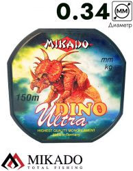Леска мононить Mikado DINO ULTRA 0,34 (150 м) - 12.10 кг.